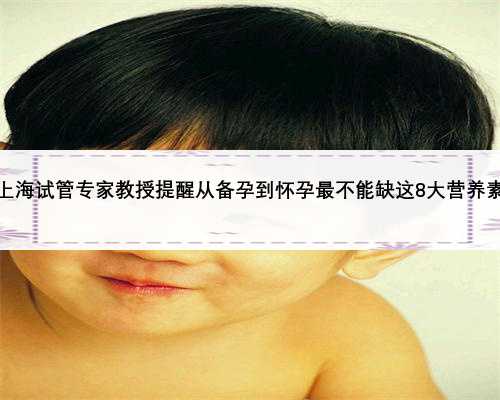 上海试管专家教授提醒从备孕到怀孕最不能缺这8大营养素